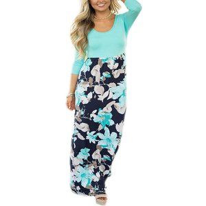 Women's Floral Printed High Waist Beach Dress